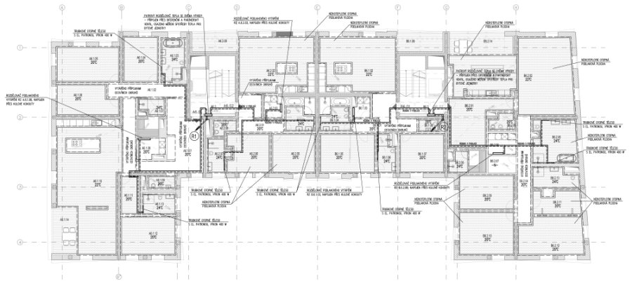 PŮDORYS VYTÁPĚNÍ